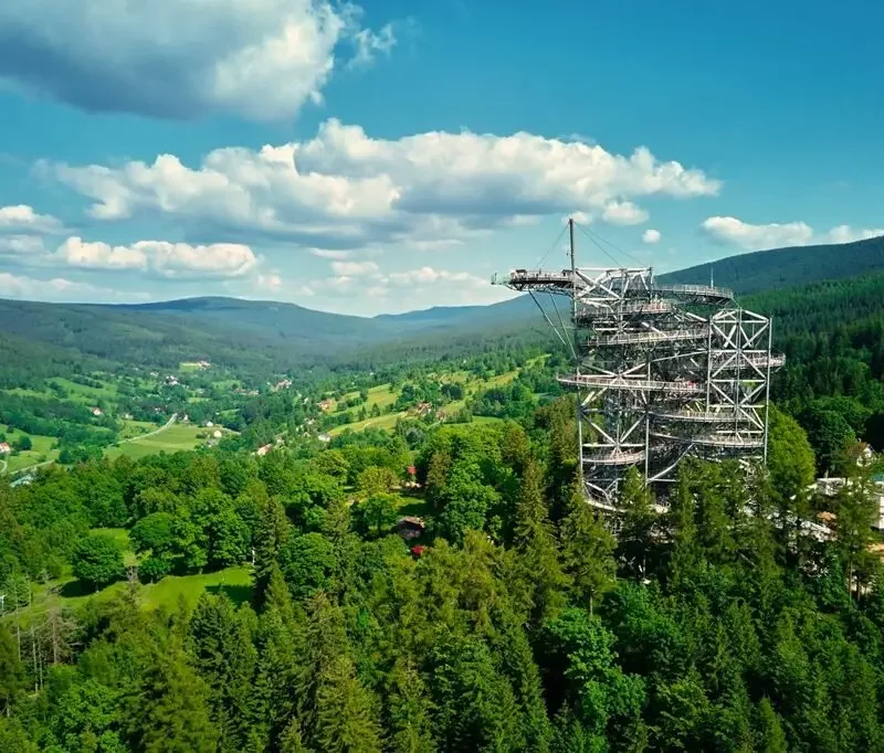 Hora Smrk a lázně Swieradow